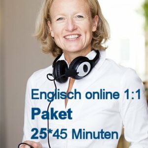 Englisch Einzelunterricht Online | Paket mit 25 U-Stunden